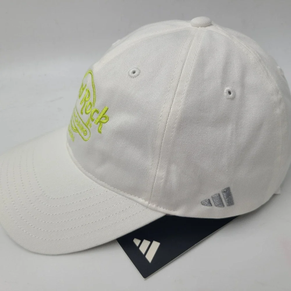 Hard Rock Hat Snapback Adidas White Neon Green Hotel & Casino Biloxi MS Logo Men